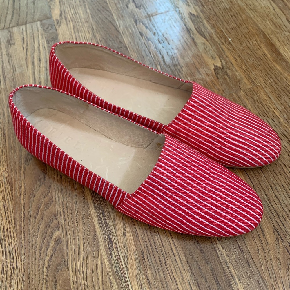 Fiel red striped loafers, 8.5